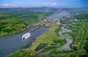Panoramic view of the Panama Canal