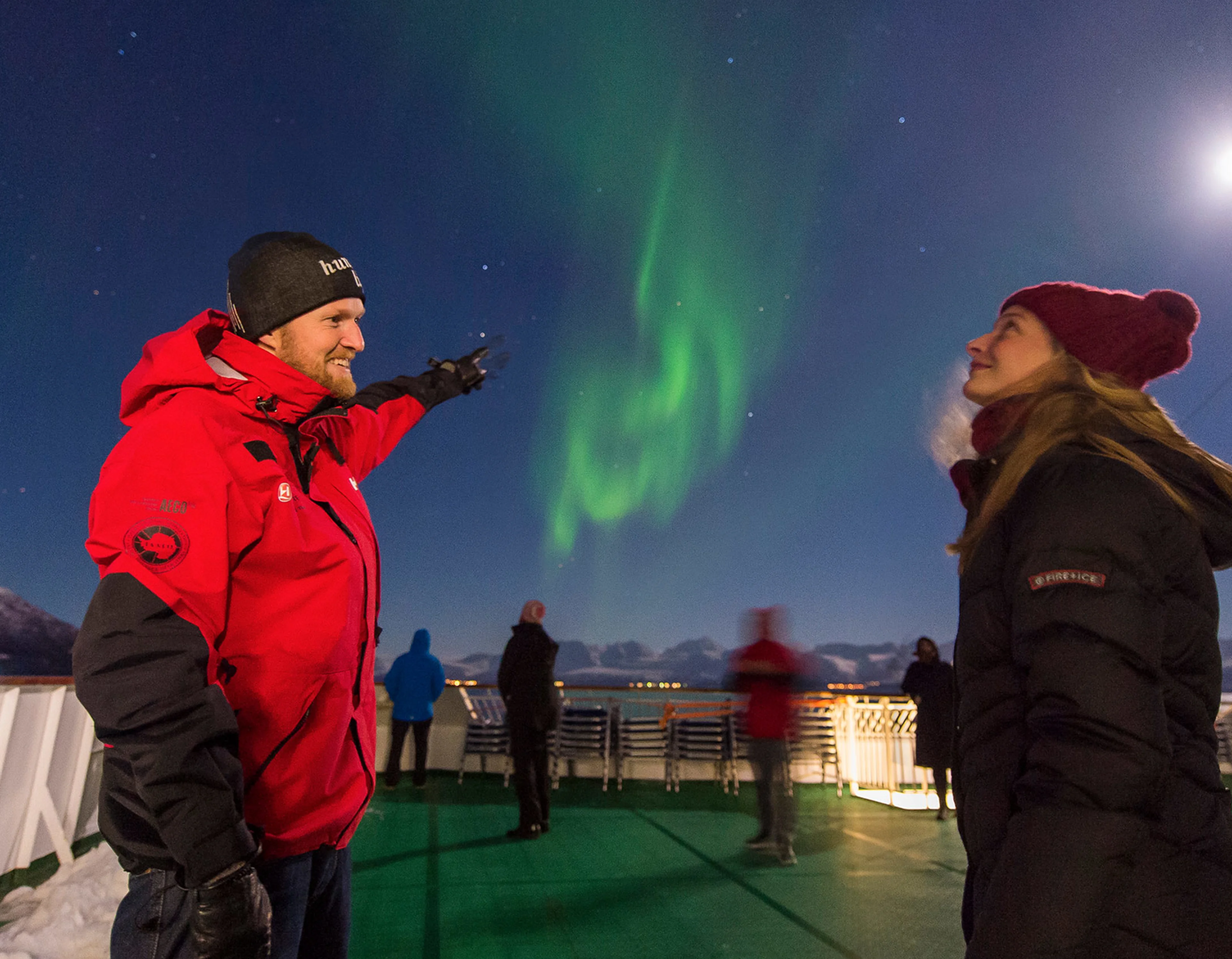 Evening on board Hurtigruten, hunting the Northern Lights.