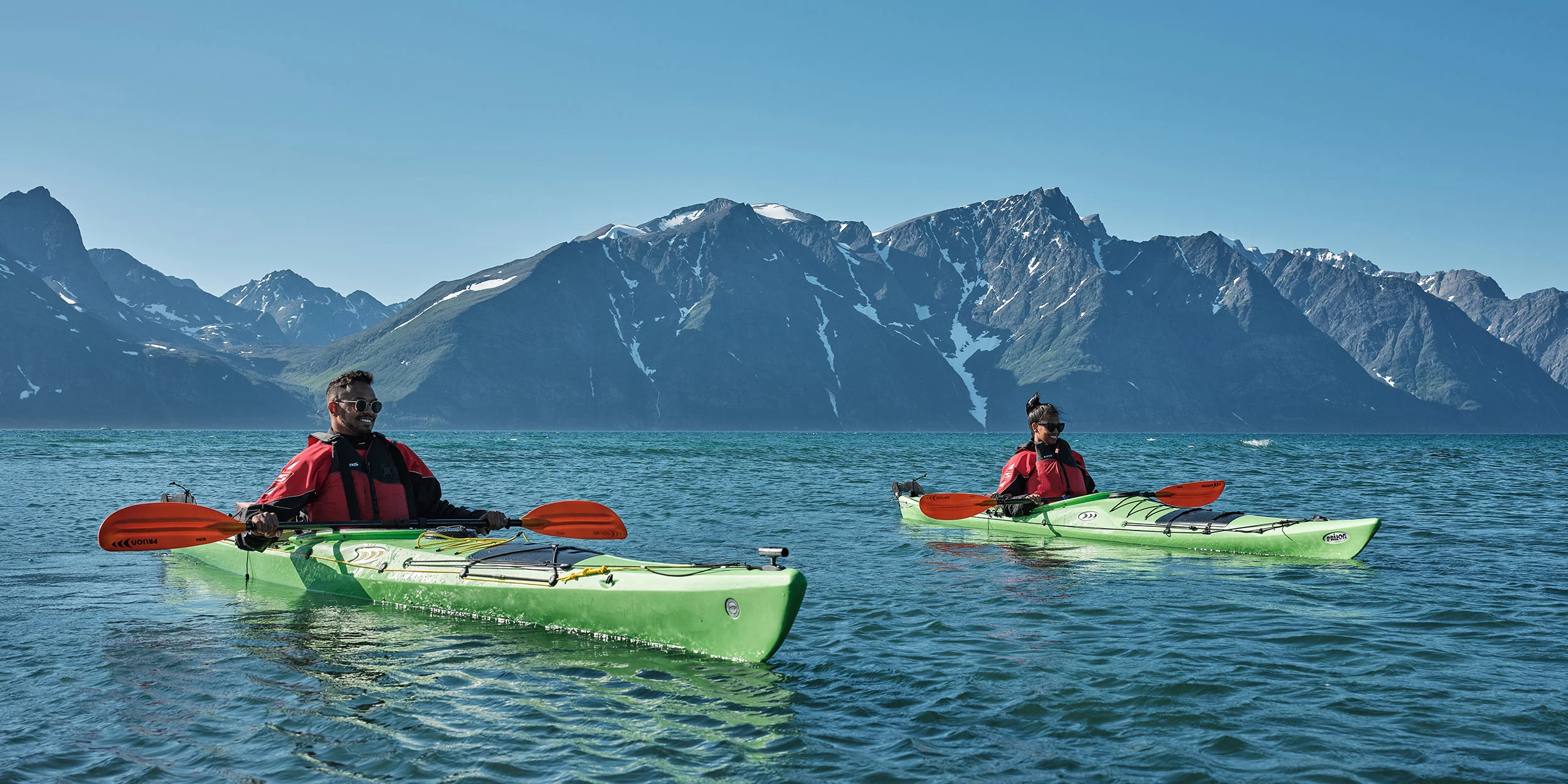 Kayaking in Lyngen, Norway