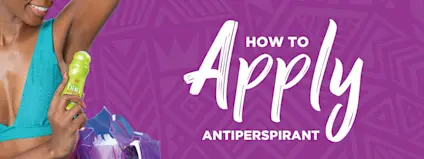 How to apply antiperpirant