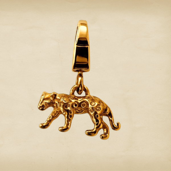 Leopard gold charm