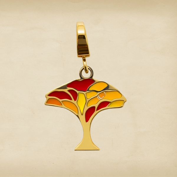 Acacia Sunset gold charm