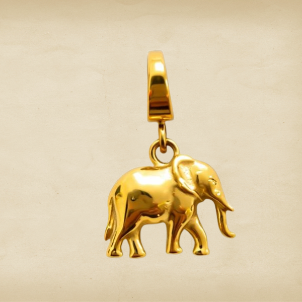 Elephant gold charm