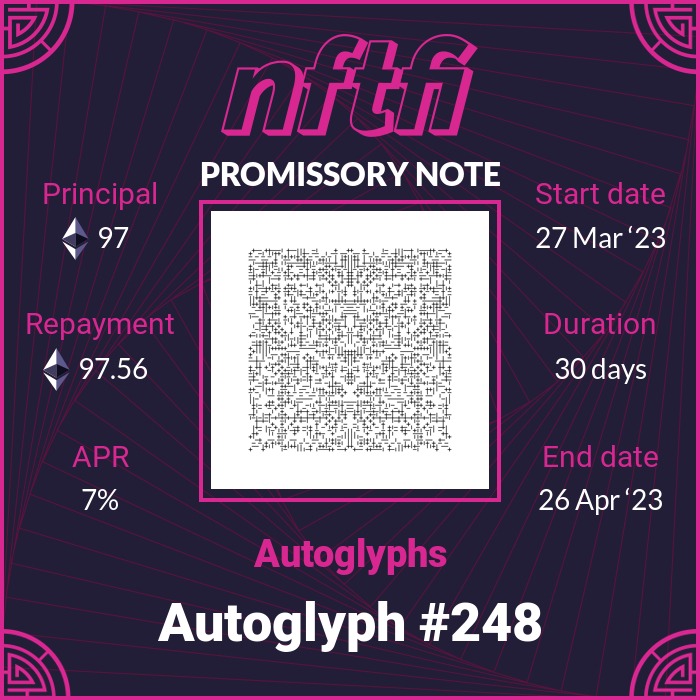 promNote autoglyphs APR NFTfi