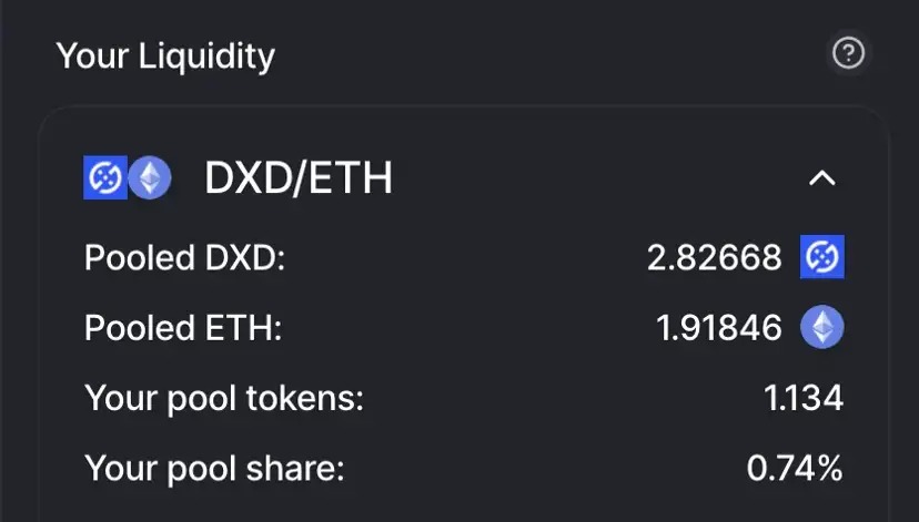 dxd liquidity