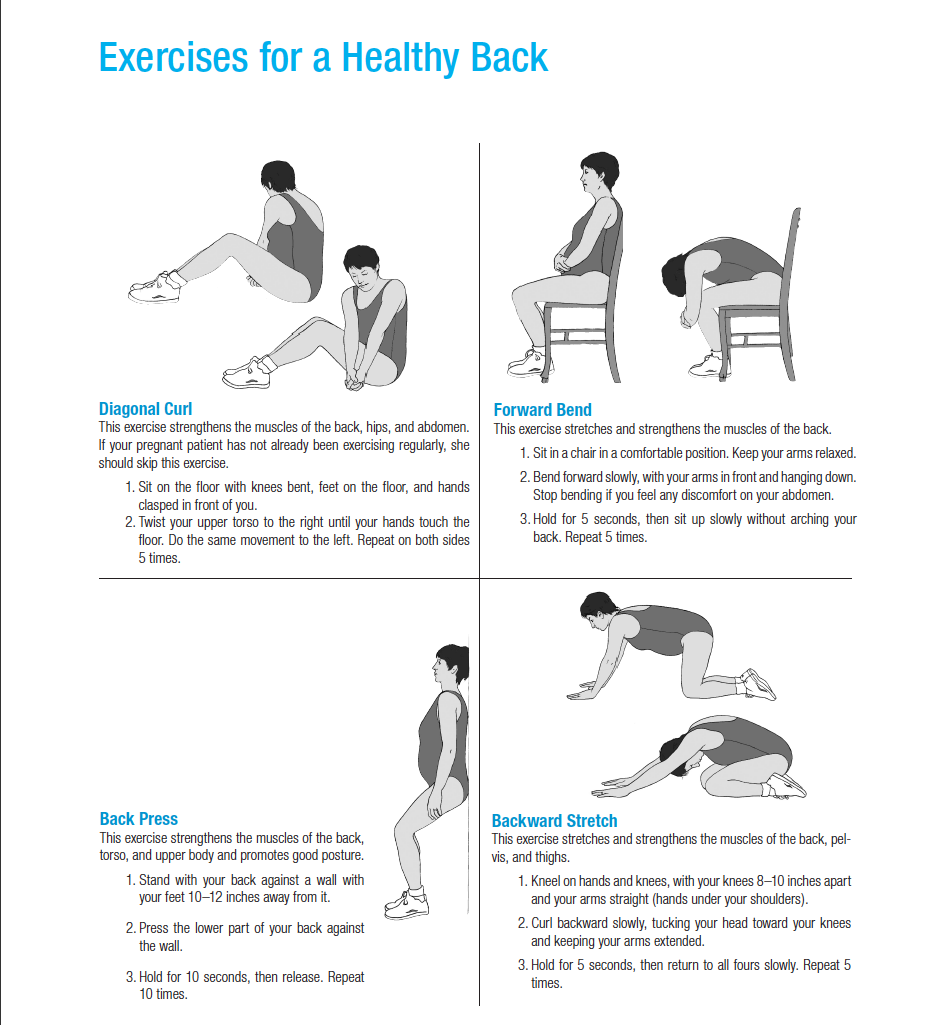 Pregnancy Back Pain Relief Exercise - Knocked-Up Fitness® and