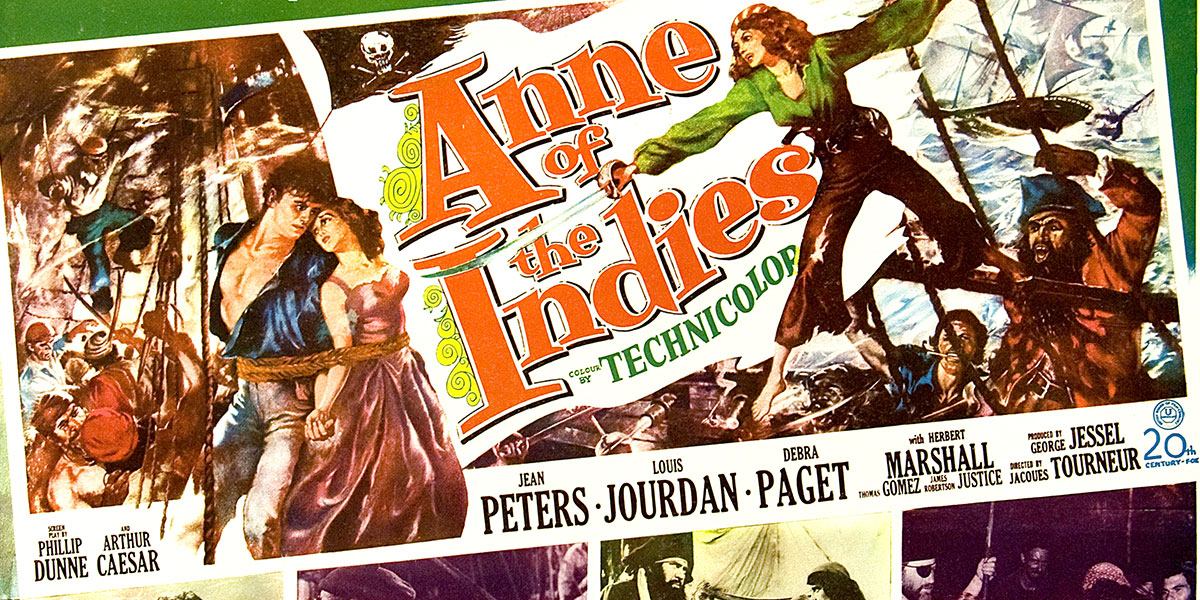 Poster of a collage of images from the film Anne of the Indies
