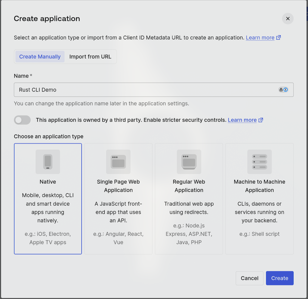 Create Application