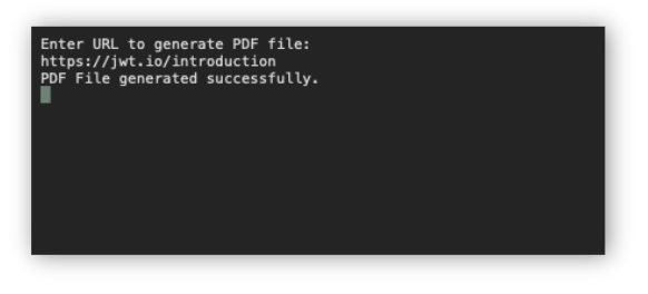Terminal PDF File Generated