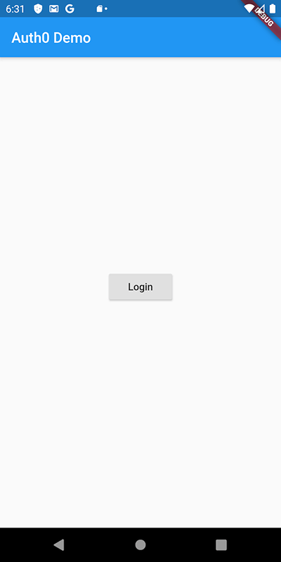 Flutter Android login screen