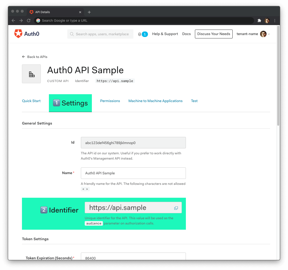 Get the Auth0 Audience to configure an API