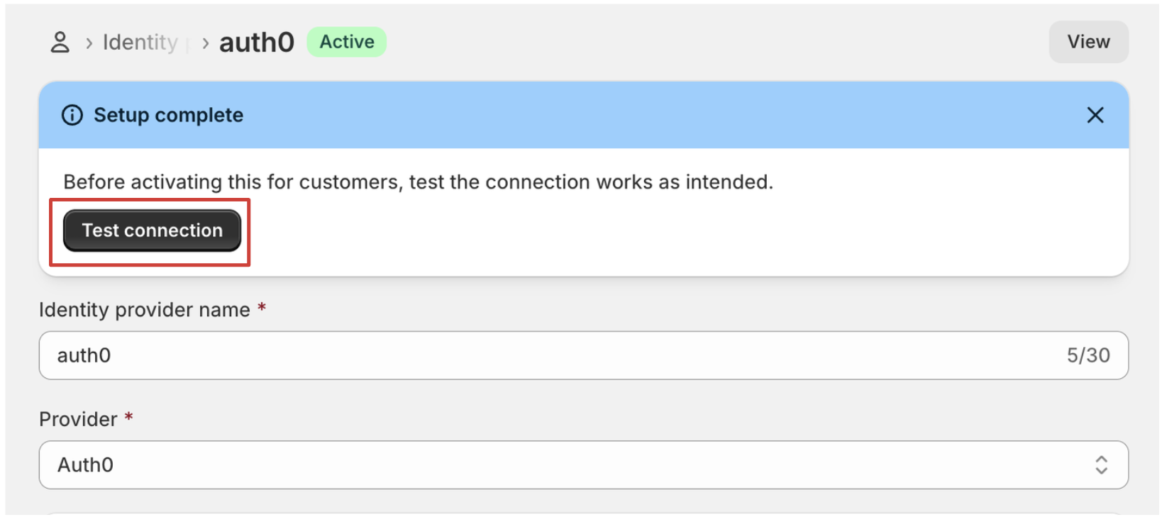 Test connection