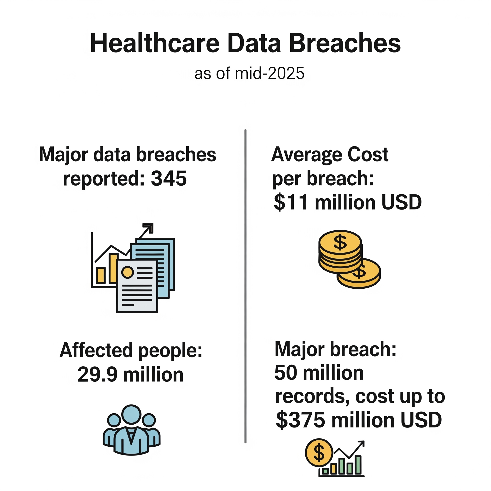 Healthcare data breaches infographic