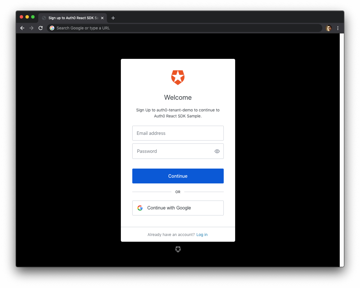 aNew Auth0 Universal Login Experience Signup Page Nova página de inscrição na Experiência de Login Universal Auth0