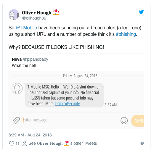 T-Mobile Data Breach Tweet
