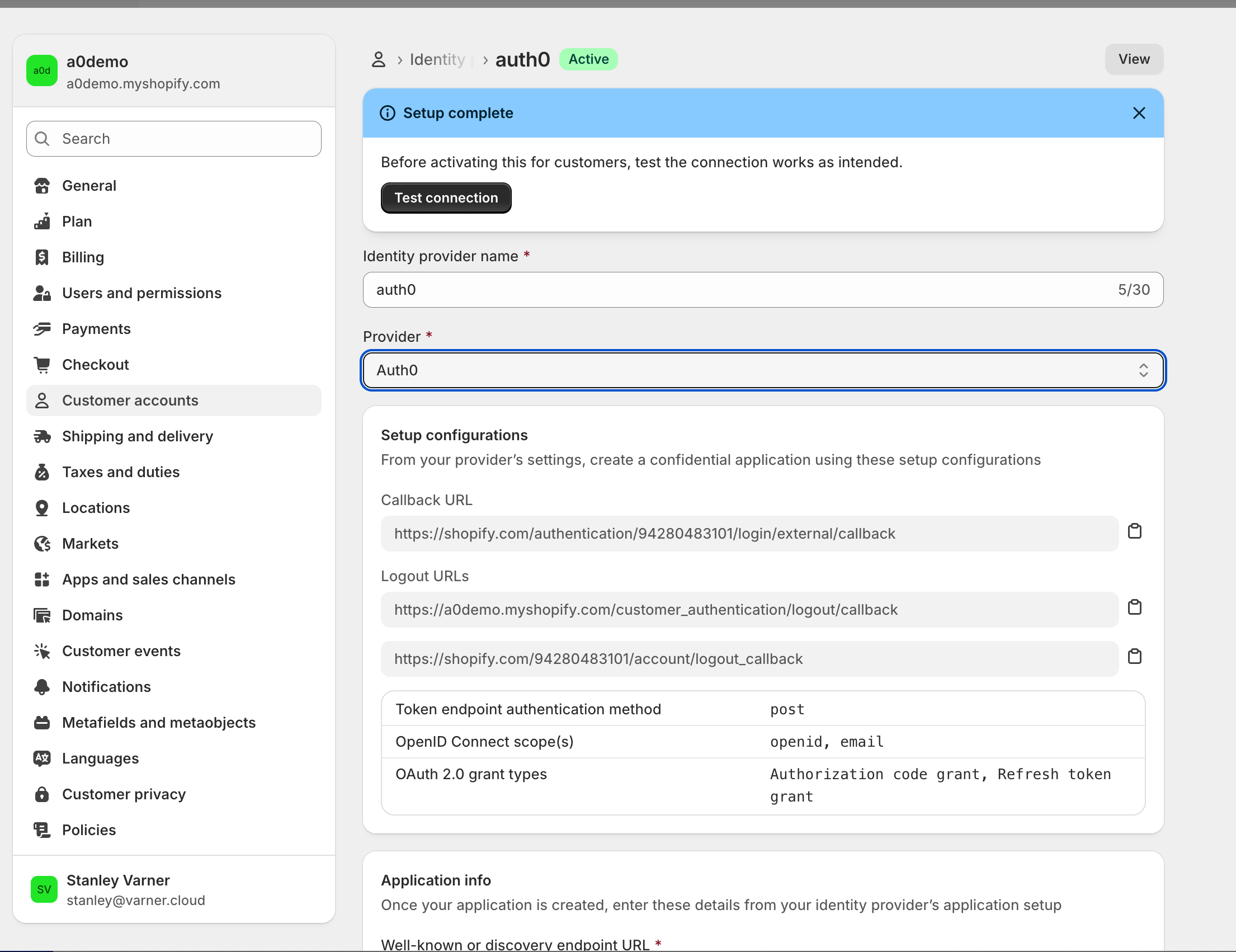Select Auth0 as provider