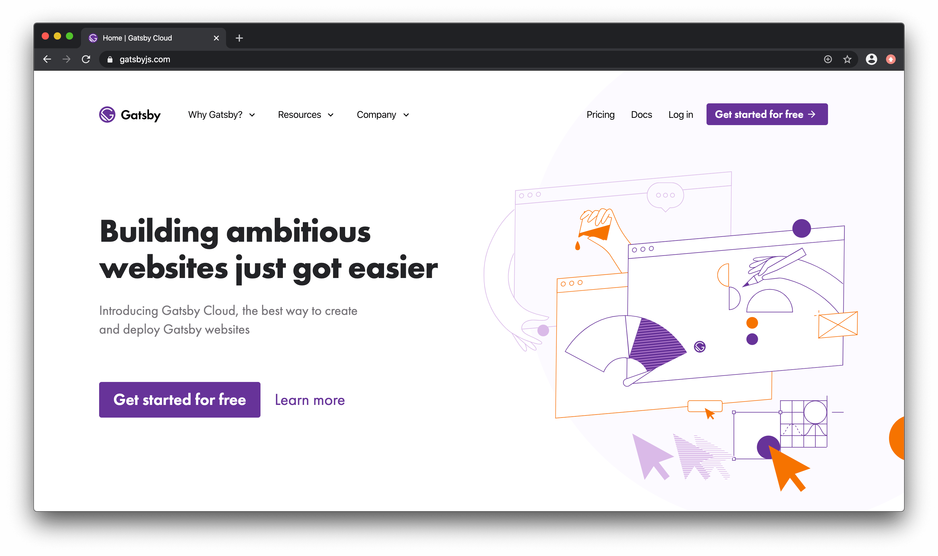 Gatsby Cloud homepage