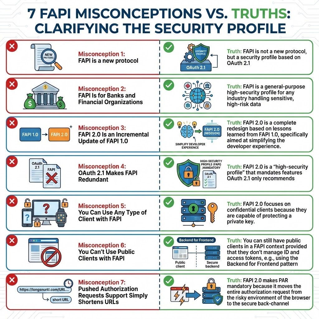 Infographic about the seven common misconceptions on FAPI