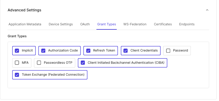 Choosing Grant Types for Auth0 Application