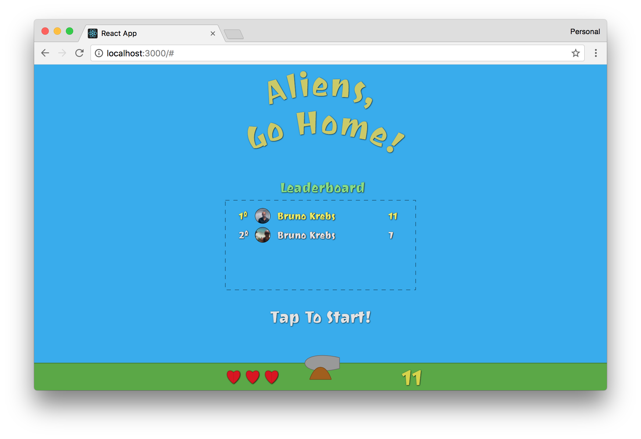 Aliens, Go Home! game completed.