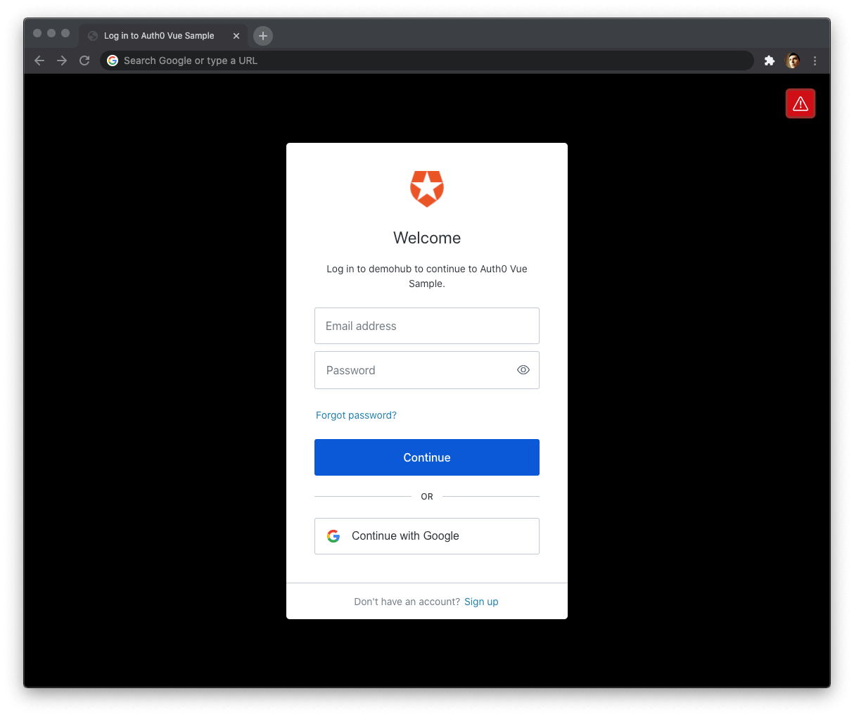 New Auth0 Universal Login Experience Form