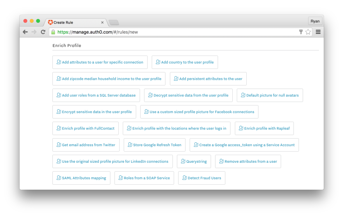 Rules to enrich profile on Auth0