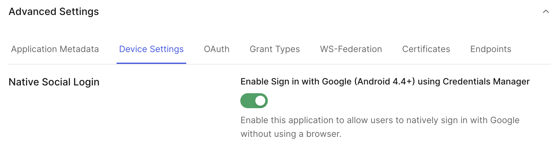 Enable Sign in With Google Screen Auth0