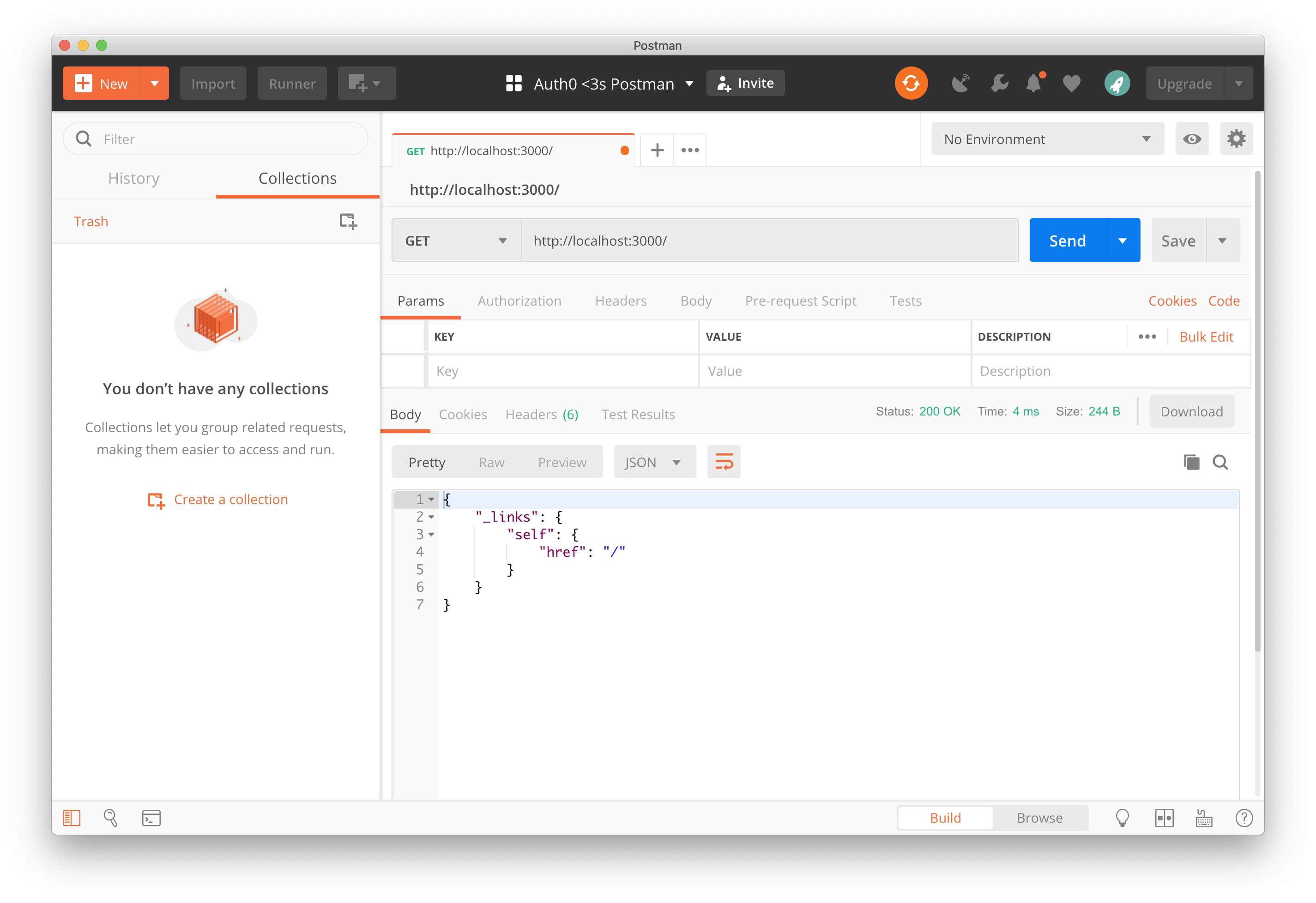 Root request returns