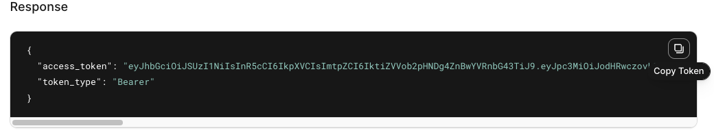 Test access token for your API