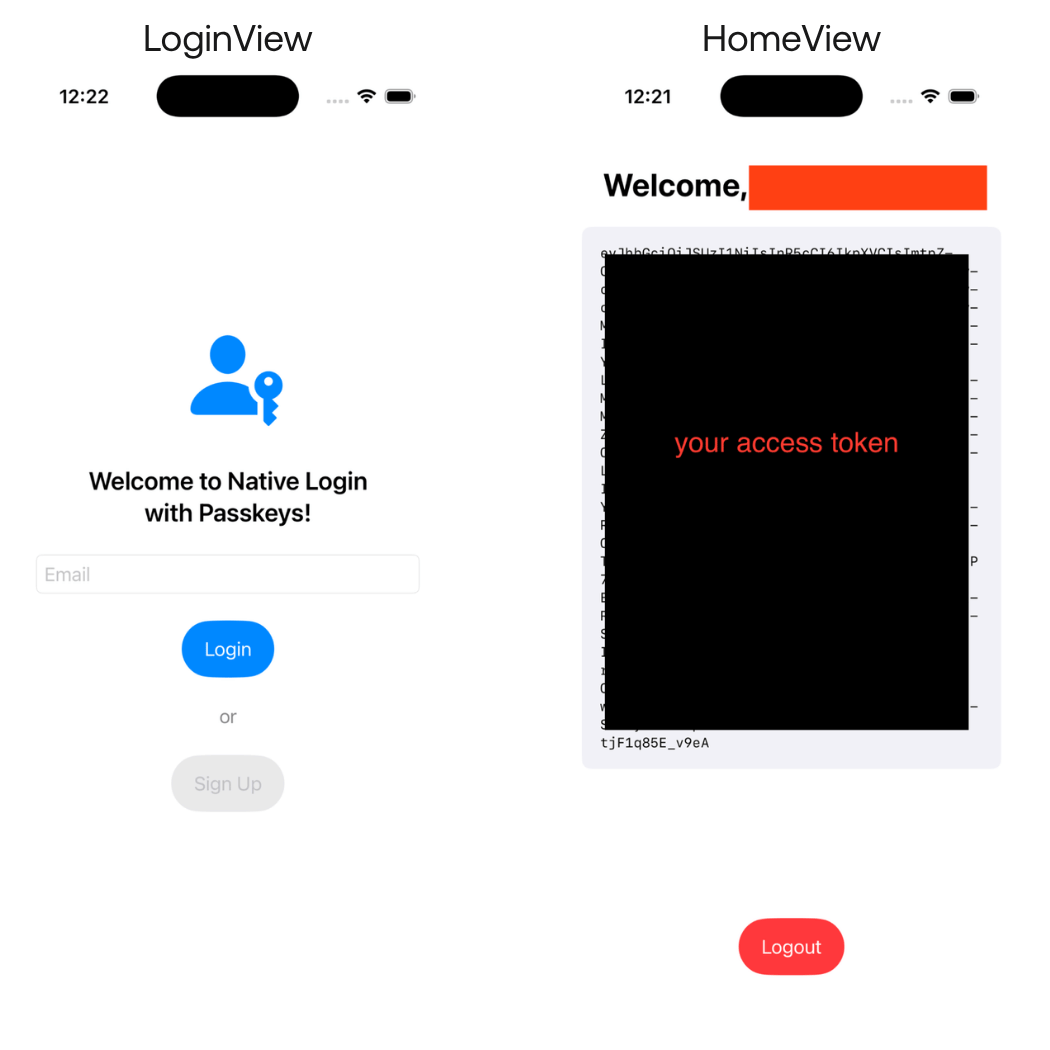 LoginView vs HomeView