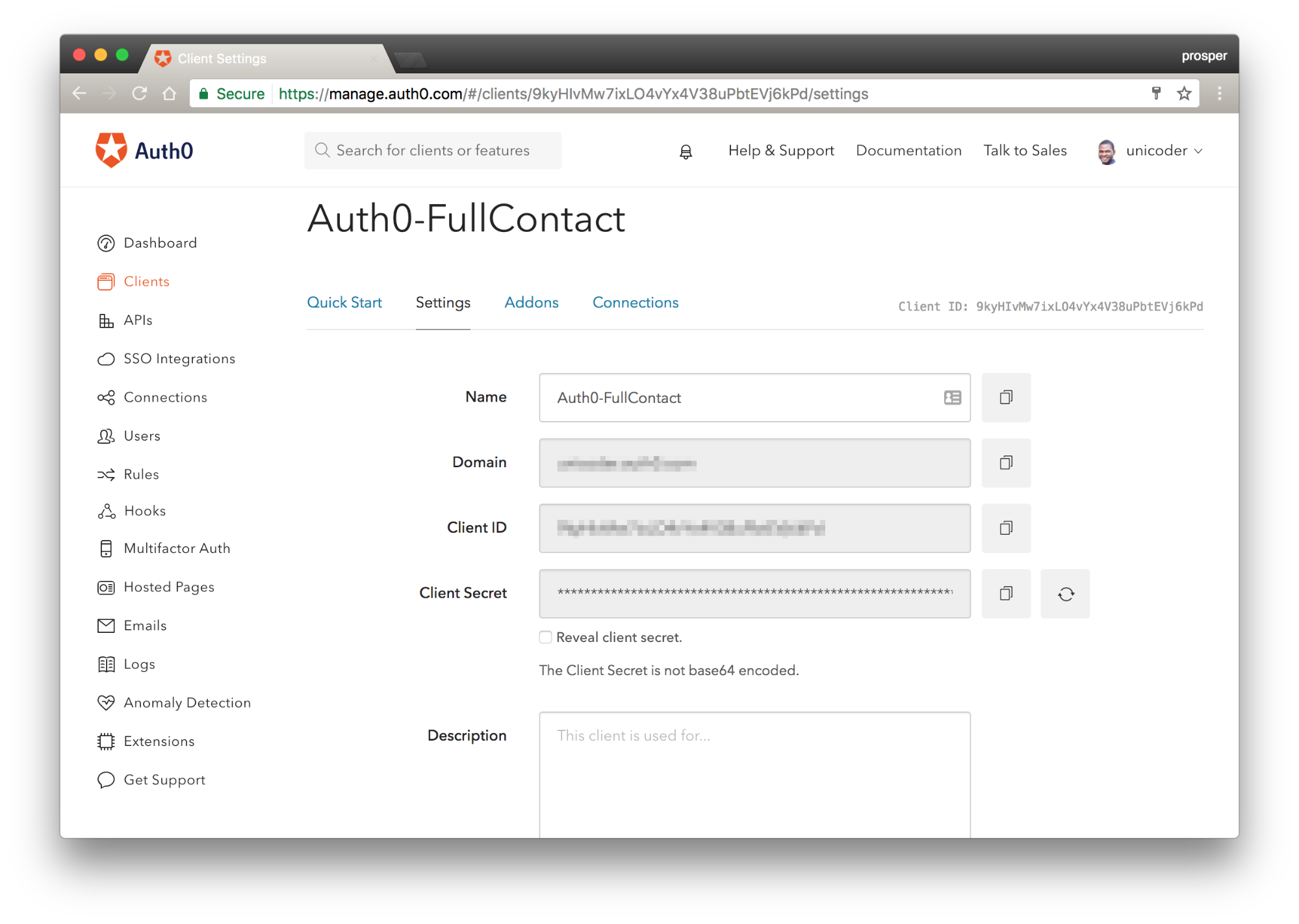 Auth0 Credentials