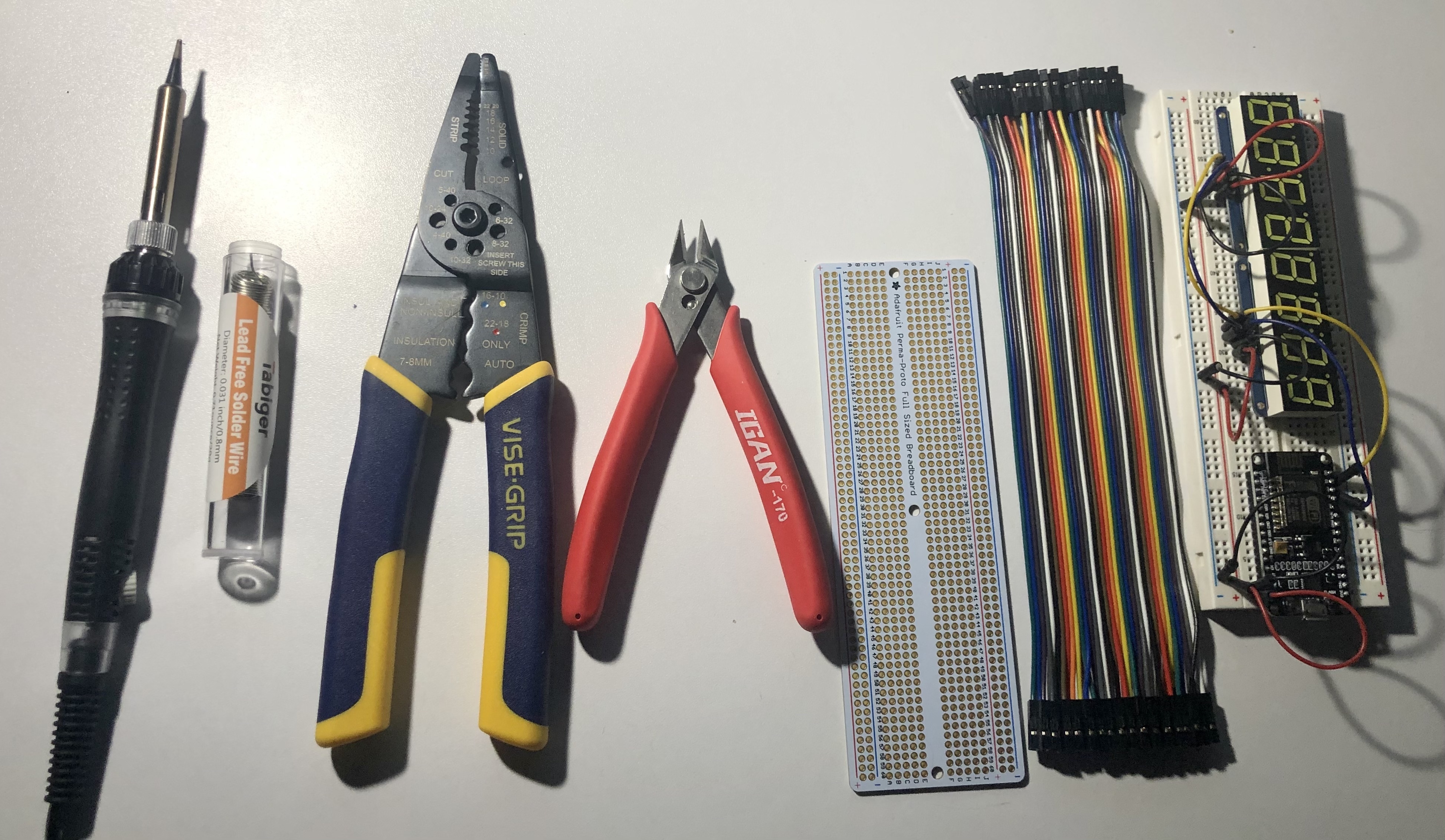 Supplies required for soldering the final circuit