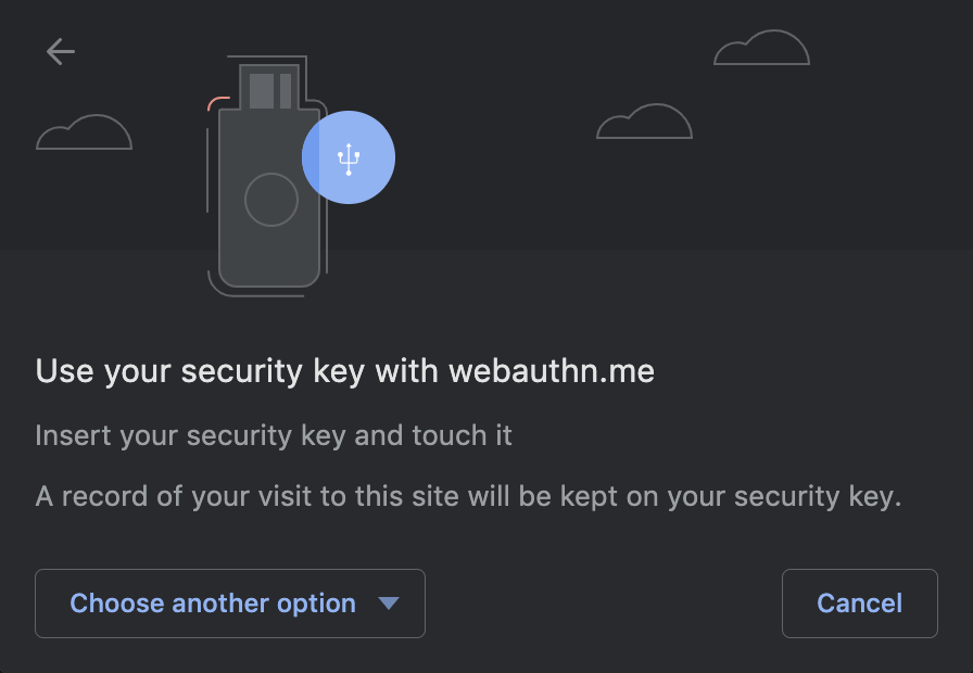 Touch your security key