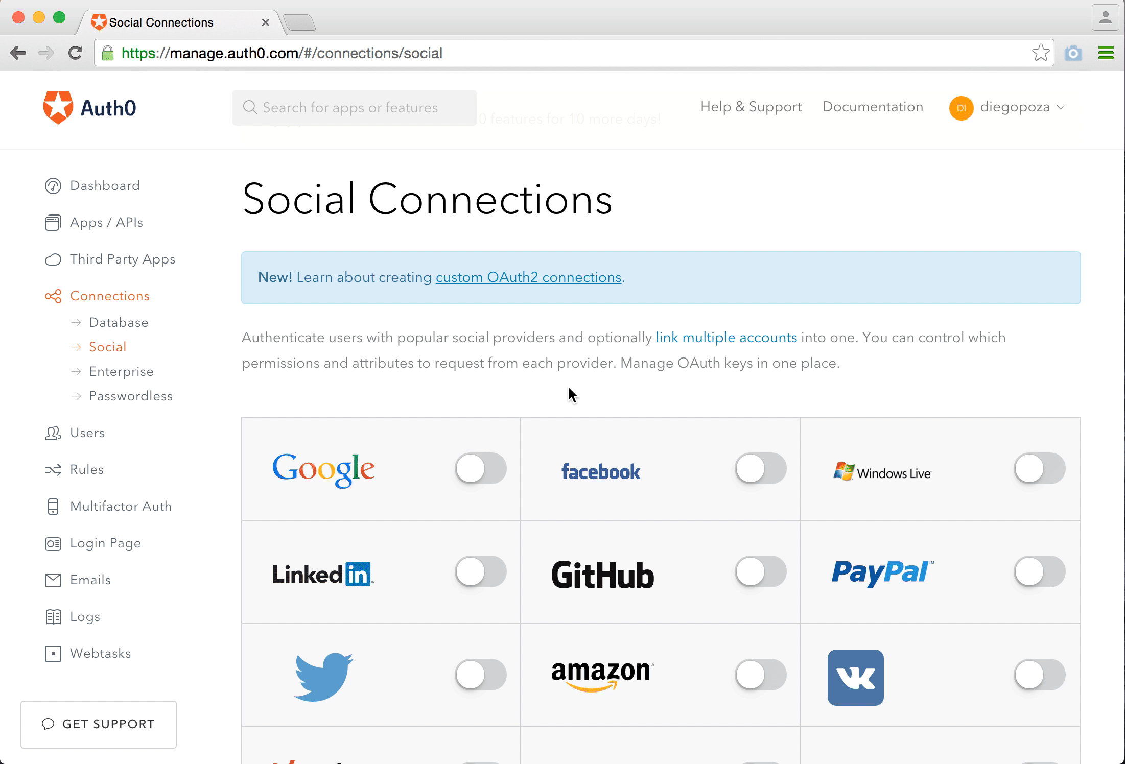 Enabling Social Login in Auth0