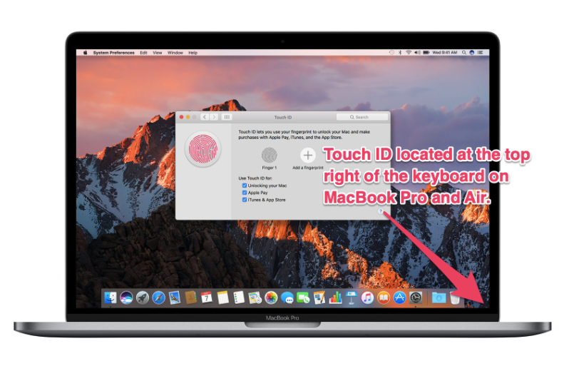 Macbook Air Touch ID Location