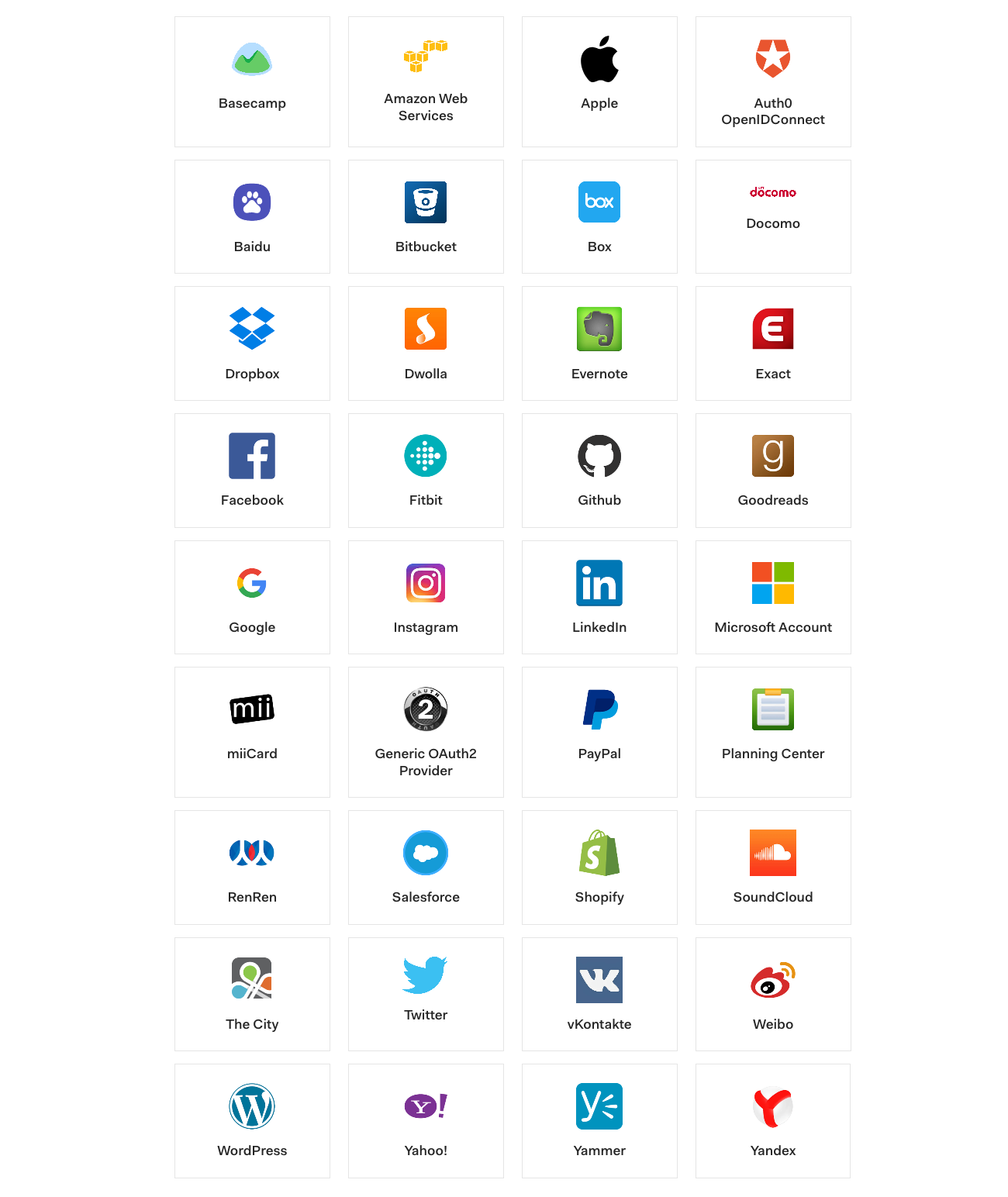 An image of Auth0 social identity providers