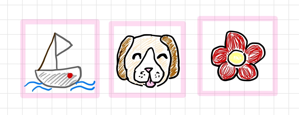 Security Image Selection example showing icons like a sailboat, dog, or flower that a user must memorize and select.
