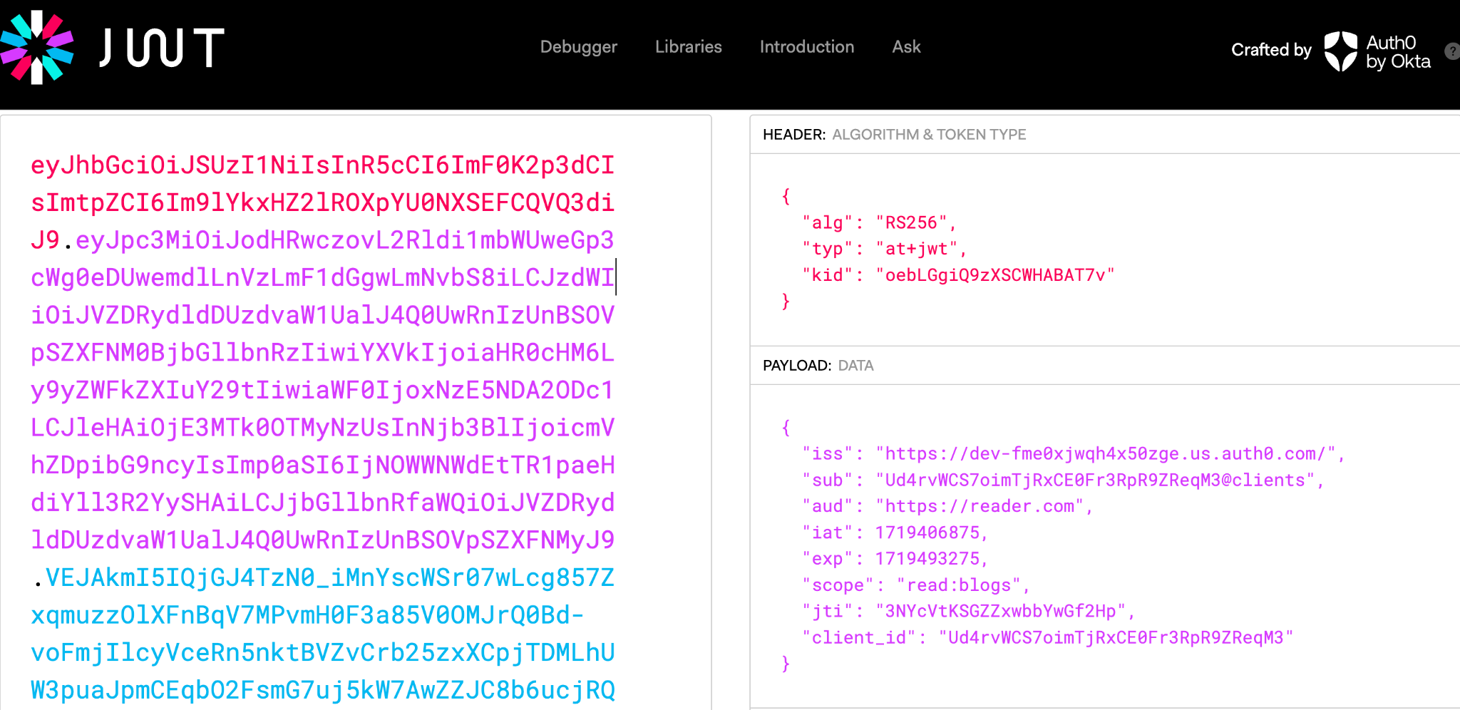 RFC 9068-compatible access token