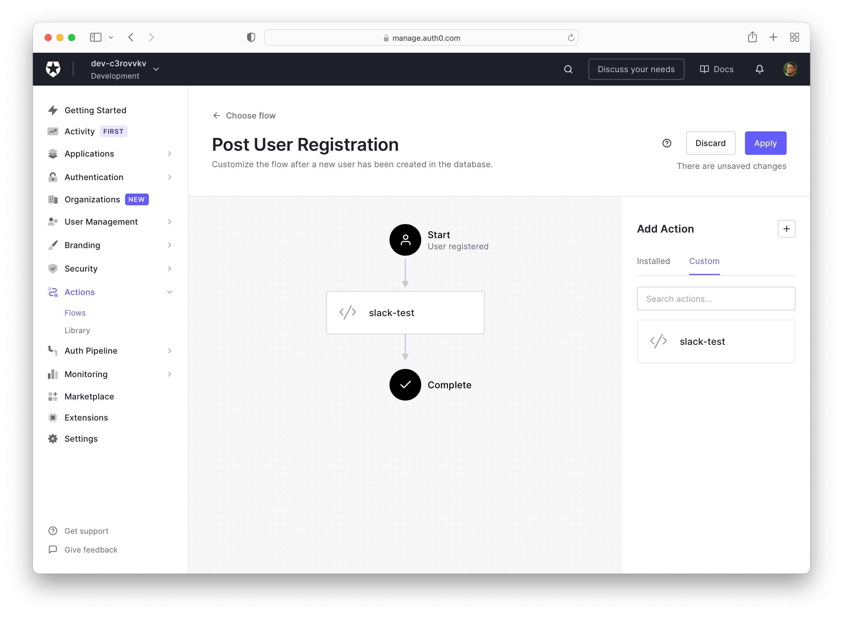 Auth0 Actions Flow visualizer