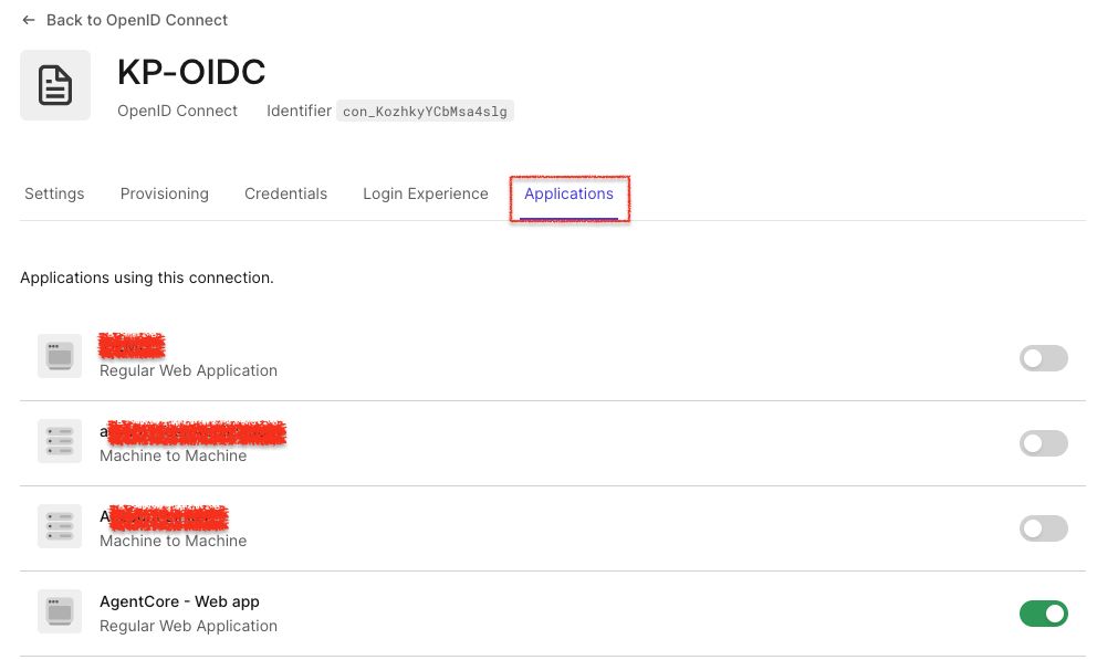 Auth0: Assigning the application to the Okta connection
