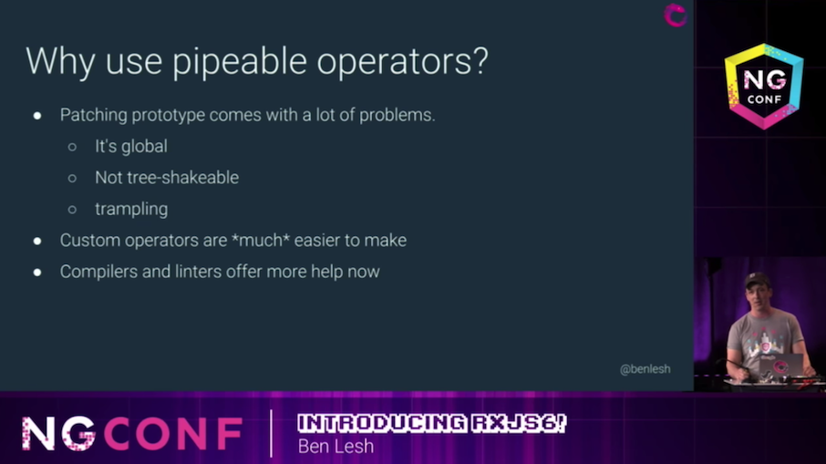 Ben Lesh explains why developers should use pipeable operators