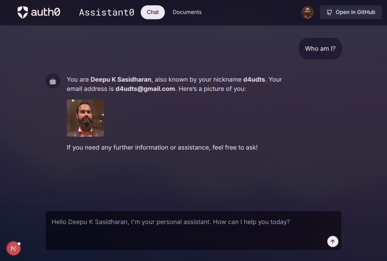 Get user response