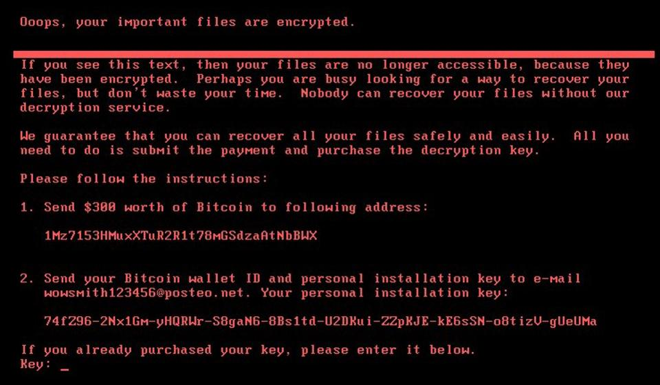 NotPetya/Petya screenshot