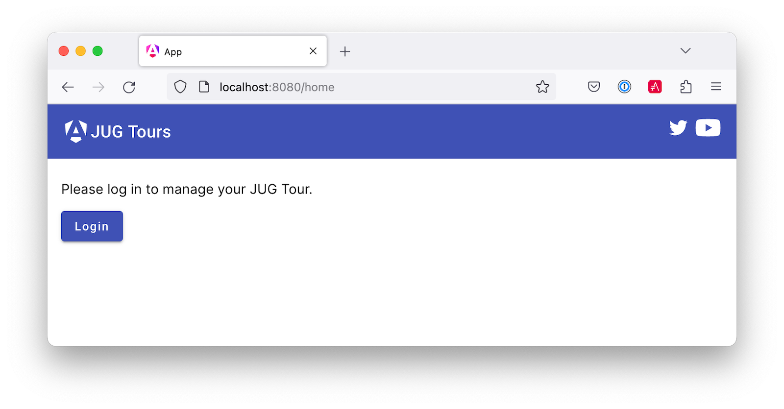 JUG Tours homepage