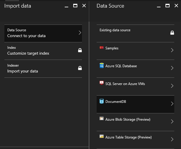 Import data sources