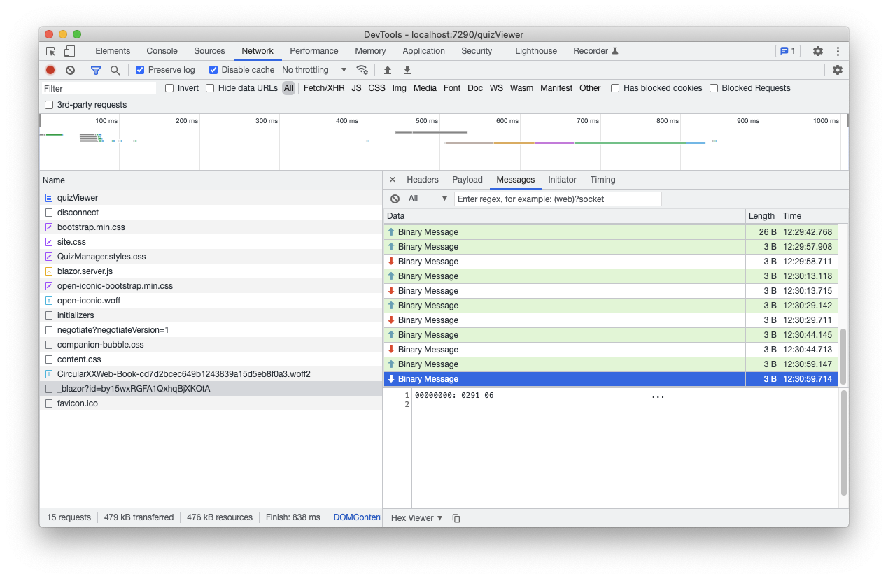 Blazor server communication based on SignalR