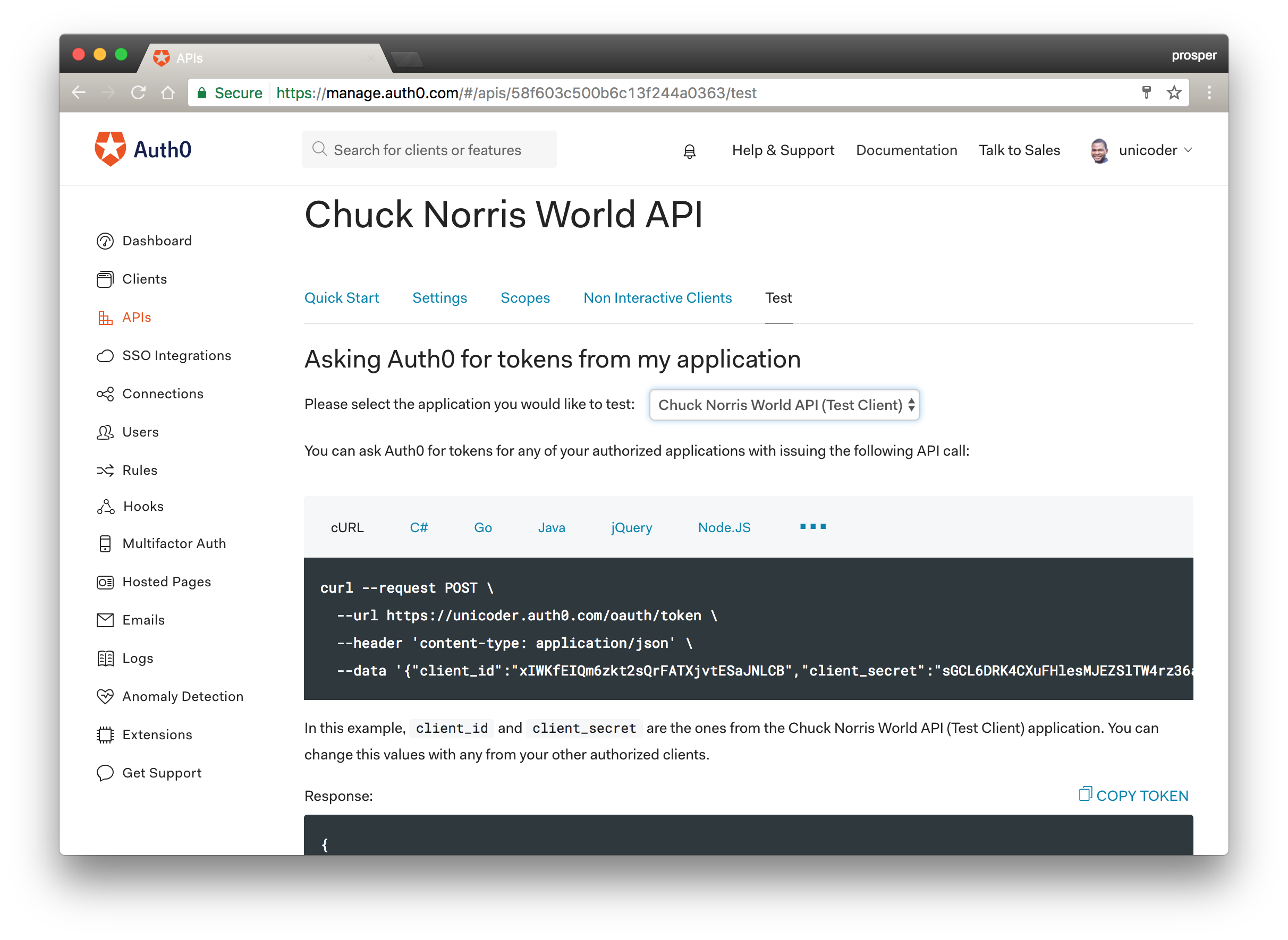 Chuck Norris World Client