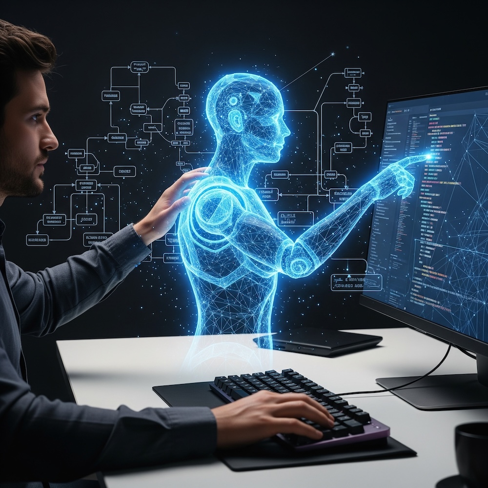 Man looking at a laptop screen