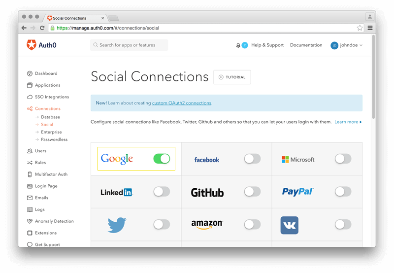 Sign In with Google on Auth0