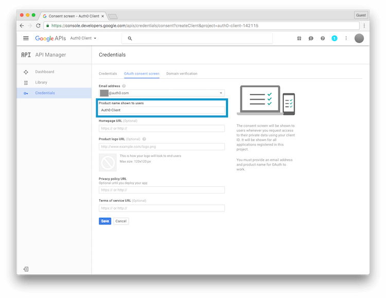 OAuth Consent Screen